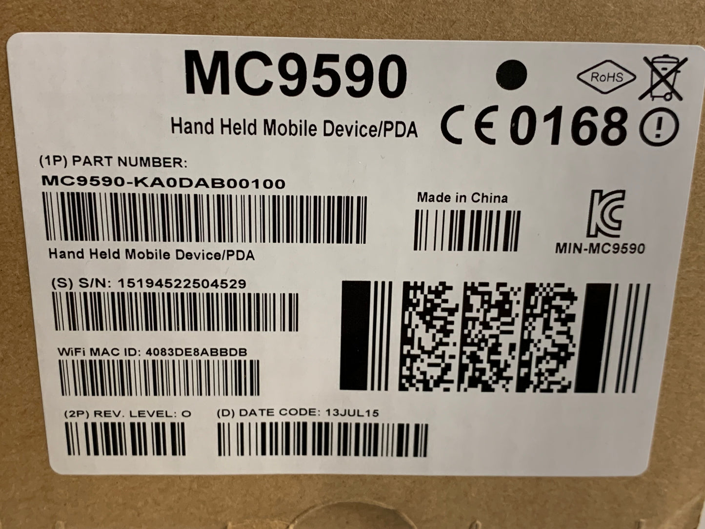 Motorola MC9590-KA0DAB00100 Mobile Handheld Computer- (Refurbished Working or Parts Only)