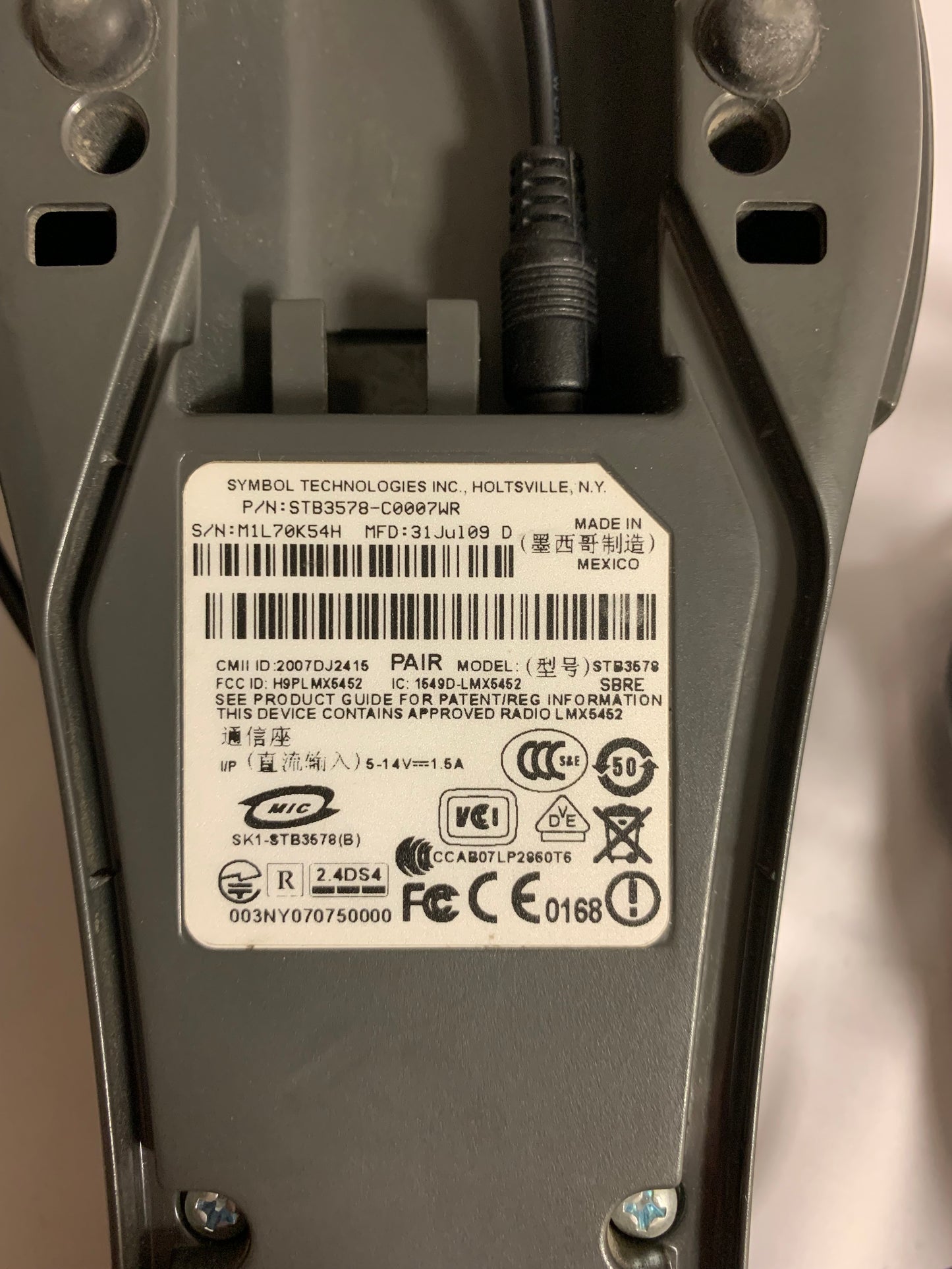 LS3578 Scanner and cradle Kit (Refurbished)
