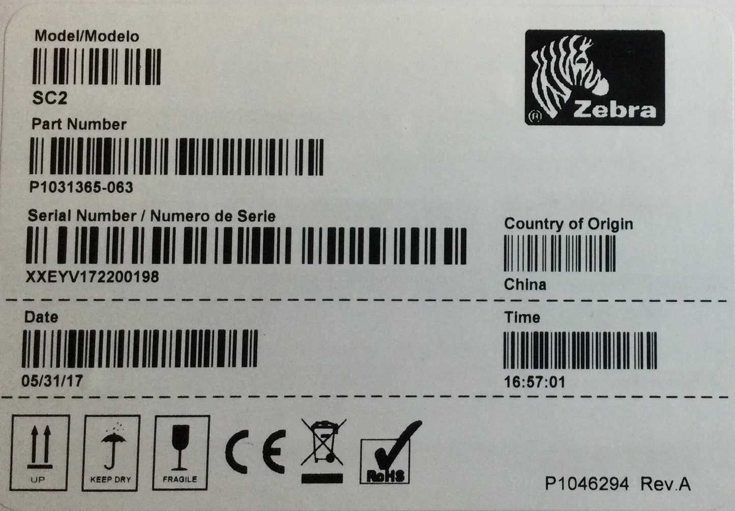 Zebra Battery Charger Mobile Printers PN# P1031365-063