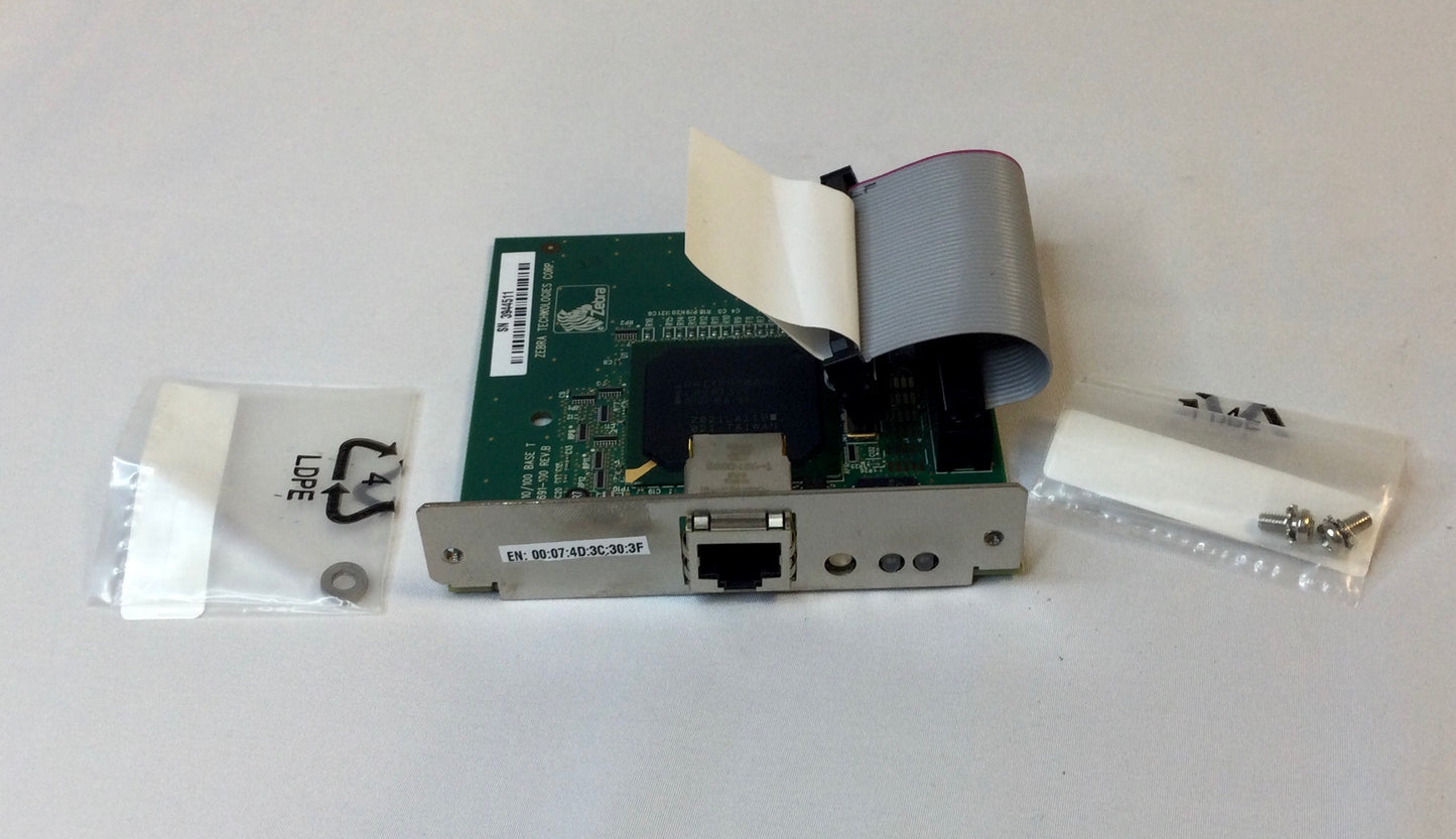 ZEBRA S4M PN# G20063M INTERNAL ZEBRANET PRINTSERVER 10/100,