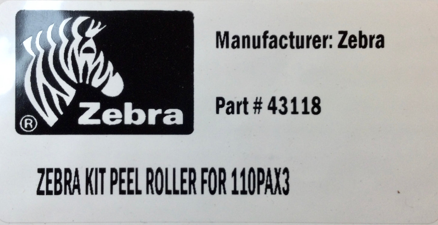 ZEBRA 110PAX3- PN# 43118 ELASTOMER PINCH ROLLER
