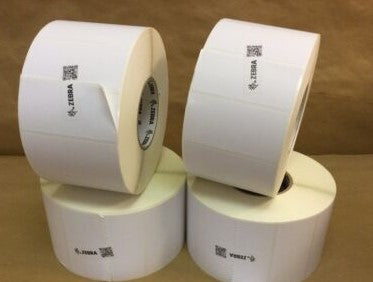 Zebra 4W X 2L on 3in Core PN# 10029696 -Direct Thermal Labels 4 rolls per case.