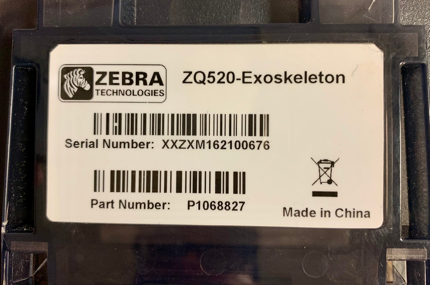 Zebra ZQ520 Exoskeleton Case P1063406-044
