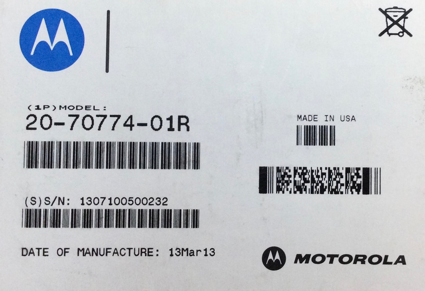 Motorola/ Symbol Stand PN# 20-70774-01R