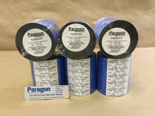 Thermal Transfer Qty 3 Of Paragon Black Wax Ribbon 89mm X 450m PN# DIIFRD083HM