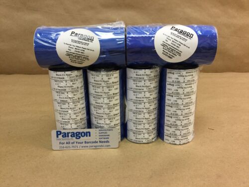 Thermal Transfer Qty 6 Rolls Of Paragon Black Resin Ribbon 106mm X 153m PN# FIIFID106SP